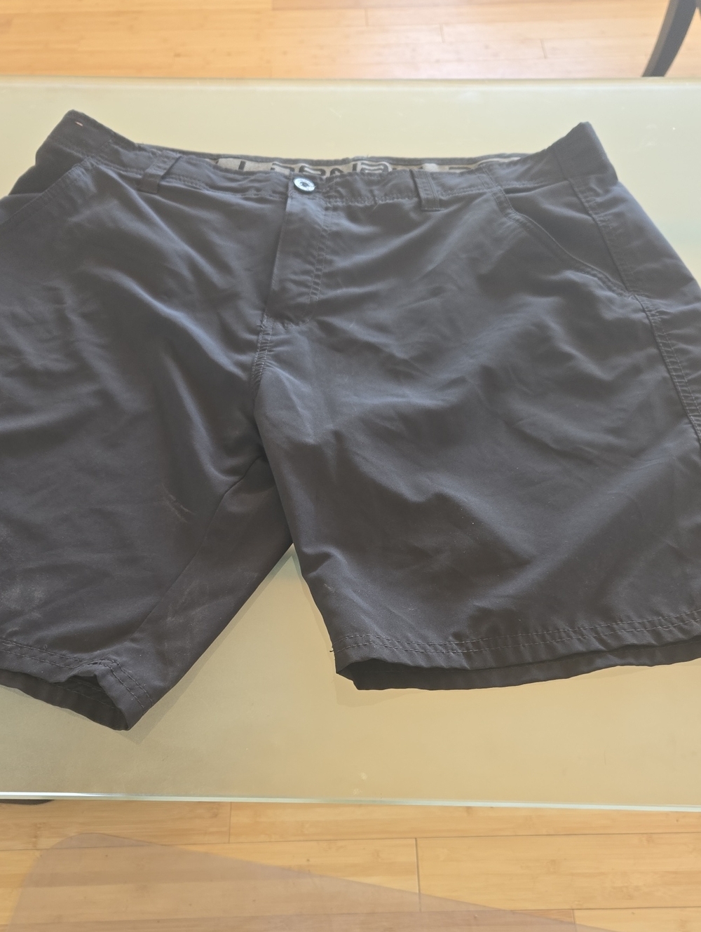 Men's Denali Flat Front Black Shorts - Casual Everyday Wear